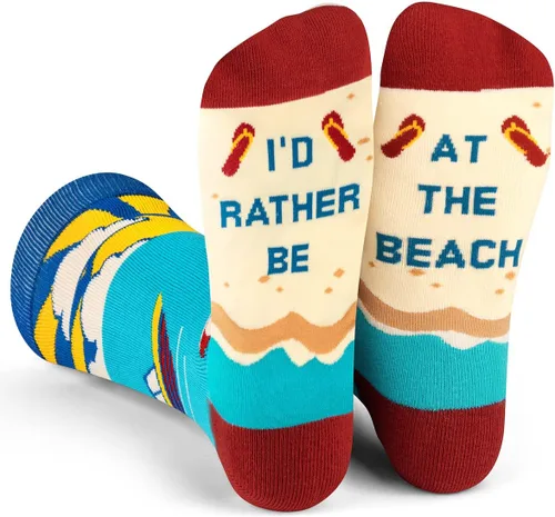 I'd Rather Be - Calcetines divertidos para hombres y mujeres, regalos para golf, caza, camping, senderismo, esquí, lectura, deportes y mucho más
