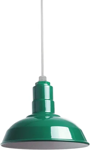 Miniatura 30 de Steel Lighting Co. El Segundo - Lámpara de granero Colgante montado en el techo Domo de 12 pulgadas Vástago de 12 pulgadas Luz de acero