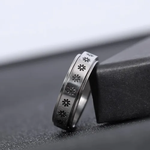 Miniatura 5 de KOHOTA Anillos para ansiedad de acero inoxidable para mujeres y hombres, anillos de ansiedad, anillos giratorios para la ansiedad, alivio