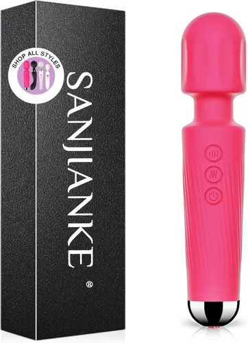SANJIANKE Juguetes sexuales con varita vibradora, estimuladores de clítoris, vibrador para mujer, juguete sexual masajeador de varita, 20 patrones,