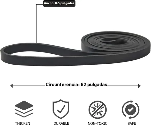 Miniatura 2 de Pull Up Bands, Resistance Bands, Pull Up Assistance Band Exercise Bands for Men & Women Working Out, Body Stretching, Physical Therapy, Muscle Negro