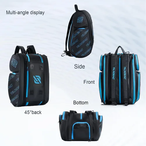 Miniatura 8 de TILDOSAC Bolsa desmontable 2 en 1 para pickleball y pádel para hombres y mujeres Compartimento para raquetas aislado con lámina térmica Para