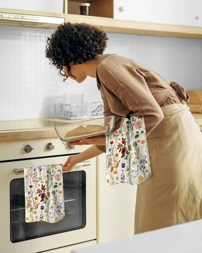Miniatura 6 de Miss Adola - Juego de toallas de cocina de saco de harina - Juego de 2 toallas de cocina de primavera con asa para colgar 18x26 pulgadas, paños