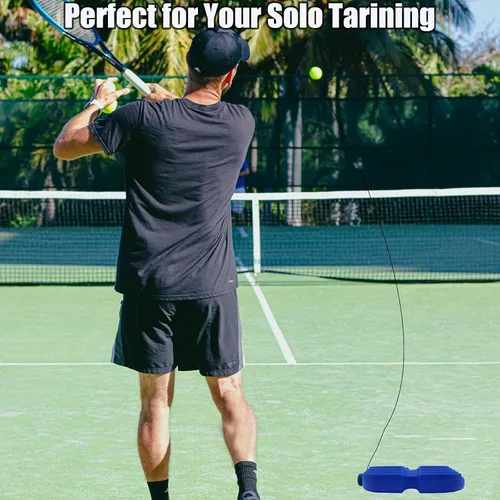 Miniatura 6 de Magicorange - Pelota de tenis para entrenamiento con 6 pelotas de cuerda, equipo de entrenamiento de tenis en solitario para práctica de tenis