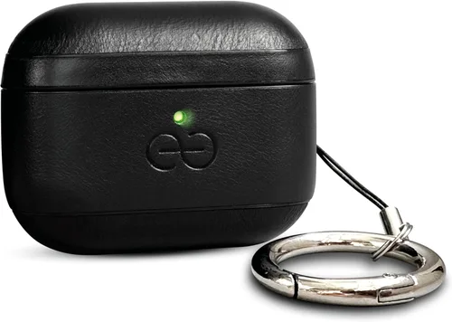 Miniatura 91 de Dreem Om - Funda para estuche con clip para llavero compatible con AirPods 1 y 2, funda de cuero vegano para Airpods para hombres y mujeres, Negro