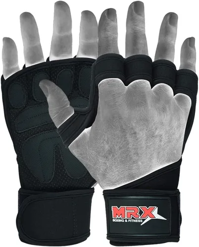 Miniatura 3 de MRX BOXING & FITNESS Guantes de entrenamiento para hombres y mujeres, guantes de levantamiento de pesas ventilados con muñequeras, protección