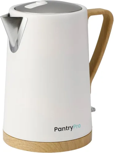 PantryPro Hervidor eléctrico de 1.7L y 1500W de ebullición rápida - Interior de acero inoxidable - Apagado automático, protección contra hervido en