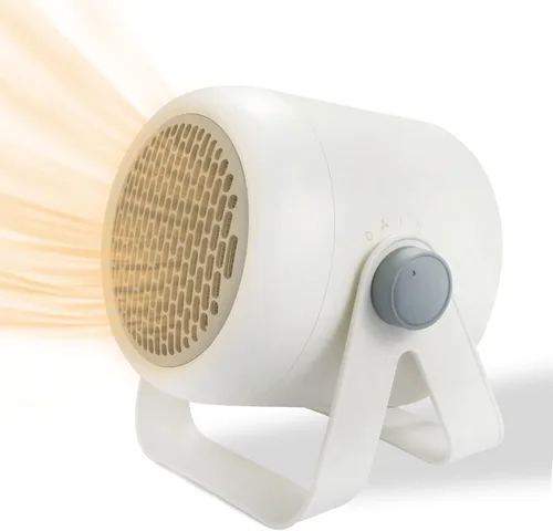 Calentador portátil de espacio pequeño para uso en interiores, calentador personal de cerámica de calentamiento rápido de 1000 W con modos de