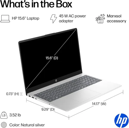 Miniatura 8 de HP Laptop para 2025-2026 Hogar Estudiante Negocio, MS Office de por vida, computadora AI, FHD de 15.6 pulgadas, AMD Ryzen 7, 16 GB de RAM