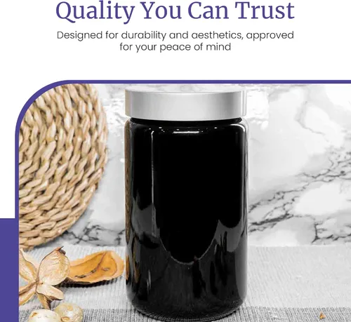 Miniatura 7 de Infinity Jars Silver Collection - Tarro alto de 13.5 fl oz (13.5 fl oz), color negro