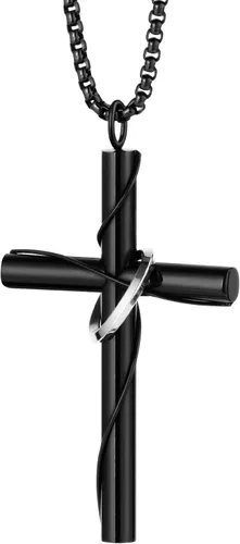 Collar de cruz para espejo retrovisor de coche, accesorios para colgar, colgante para hombres y mujeres, adorno de cruz cristiana, dije de Jesús,