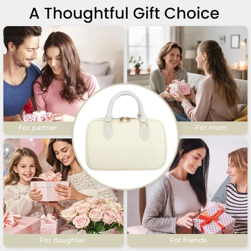 Miniatura 4 de Bolsa de maquillaje de viaje para mujeres, estuche de gran capacidad de moda, con apertura plana, organizador de cosméticos portátil, impermeable