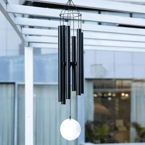 Miniatura 6 de Campanillas de viento para exteriores grandes y profundas, carillones de viento de 42 pulgadas, tonos melódicos relajantes, regalo conmemorativo