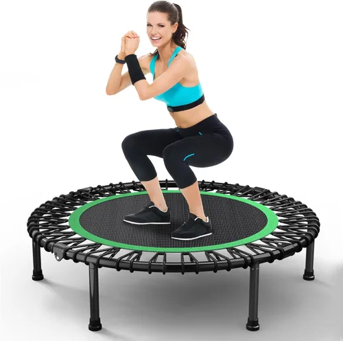 HYD-Parts 40"/48“ Rebounder Trampoline for Adults with Bungee Cords, Portable Fitness Exercise Mini Trampoline, Small Rebounder Indoor/Outdoor,