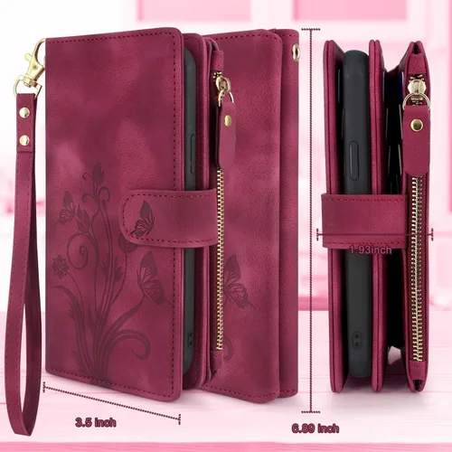 Miniatura 5 de Funda compatible con iPhone 13 Pro Max de 6.7 pulgadas 2021 [ranuras para tarjetas] Soporte para dinero en efectivo para tarjetas de identificación