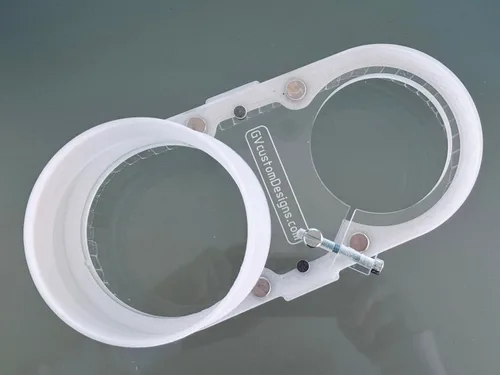 Miniatura 6 de Zapata de polvo transparente para fresadora de grabado de enrutador, colector de arranque de polvo, puerto de vacío de 4 pulgadas... (2.559 in)