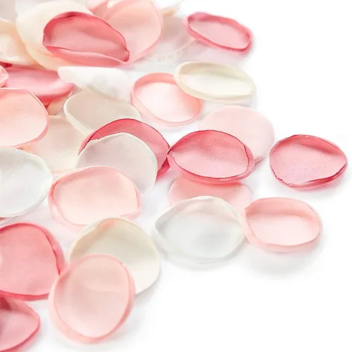 Miniatura 11 de Floroom 300 pétalos de rosa champán de seda sintética, pétalos de flores para bodas, pajecitos, cesta, pasillo, dispersión, centro de mesa, cena