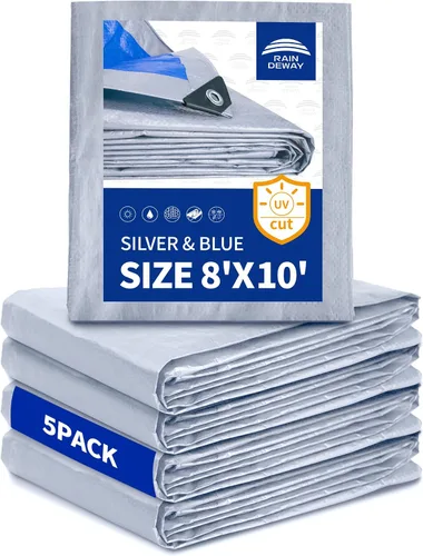 Miniatura 22 de RAINDEWAY Tarps - Lona impermeable de color azul de 4 x 16 pies de grosor, resistente a desgarros, multiusos, para techo, campamento, automóvil