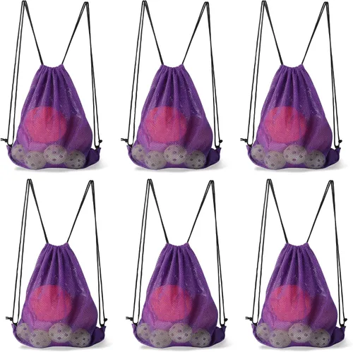 Miniatura 70 de GSE Games & Sports Expert Bolsa de malla con cordón para béisbol, pelotas de pickleball, pelotas de golf, gimnasio, equipo de natación, lavandería