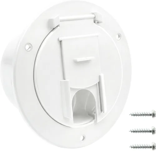 Miniatura 10 de Halotronics Escotilla redonda eléctrica de 4 1/4 pulgadas para cables de 30 amperios de RV (negra)