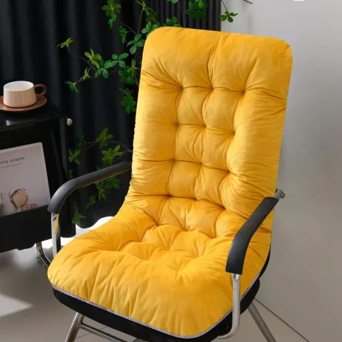 Miniatura 9 de Cojín para silla de oficina, cojín de asiento de felpa con respaldo de apoyo, cojines de escritorio para silla de jugador, silla mecedora reclinable