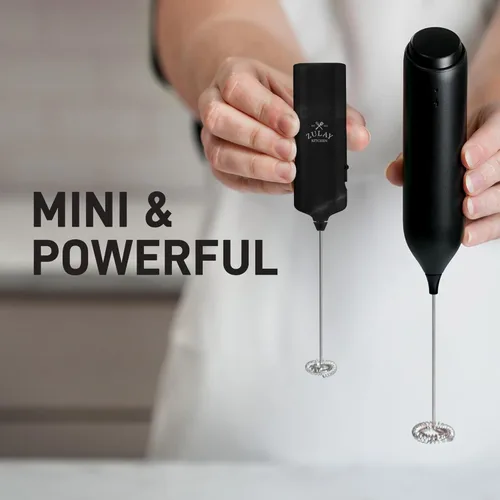 Miniatura 7 de Mini y Poderoso Espumador de Leche de Mano – Potente Espumador de Café de Mano, Mezclador de Bebidas Operado con Pilas – Tamaño de Bolsillo Compacto