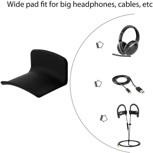 Miniatura 4 de Avantree Neetto HS907 - Soporte para colgar auriculares de pared, gancho para auriculares debajo del escritorio, universal