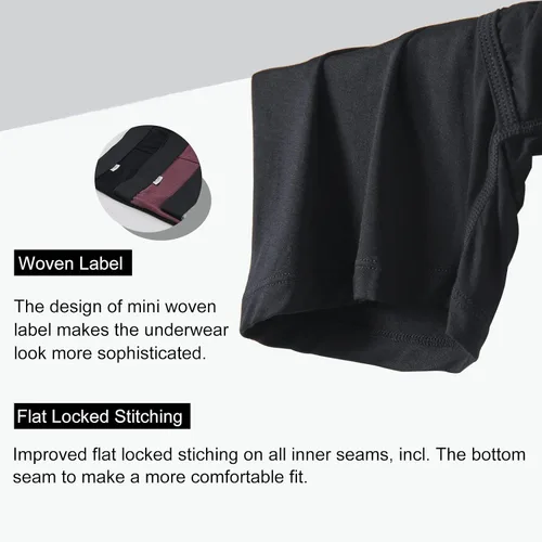Miniatura 5 de BAMBOO COOL Calzoncillos tipo bóxer para hombre, sin montar, cómodos, transpirables, de viscosa de bambú para hombre, paquete de 3