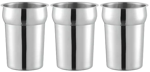 Miniatura 2 de OCS Parts Pro Series Juego de 3 Ollas de Inserción para Vegetales de 4 Cuartos 7.81" x 7.5" Olla de Acero Inoxidable para Salsas, Sopas, Estufa