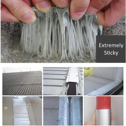 Miniatura 2 de Cinta de goma butílica, Cinta de papel de aluminio sellada, Banda autoadhesiva sellada impermeable, Cinta de reparación flexible, para grietas