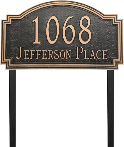 Miniatura 11 de Address Sign Lawn Mounted - Custom House Number Plaque Sign,Address Numbers for Outside House,Yard,Garden,Grass,Ground,Drive Way,Lawn,12'' x 8