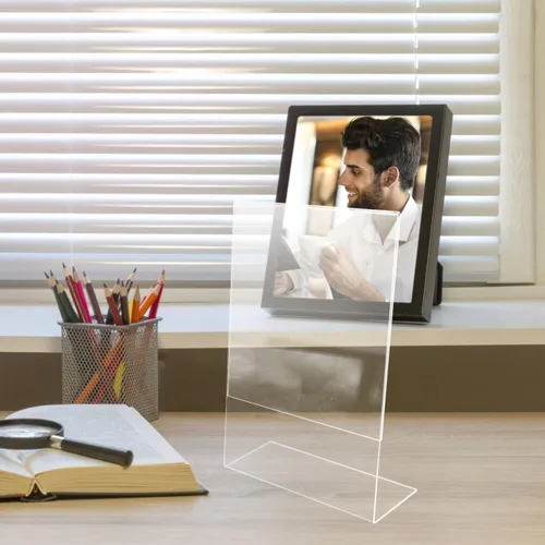 Miniatura 8 de MAGICLULU Tablero inclinado acrílico transparente de 11.8 x 8.3 pulgadas, pendiente de escritura portátil con inclinación ajustable para dibujar