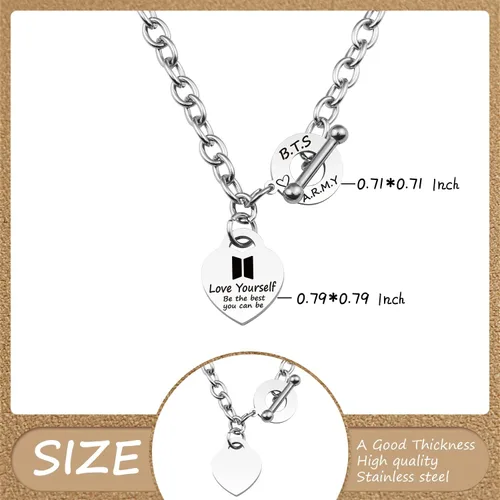 Miniatura 5 de ARETIS Kpop Bangtan - Collar de regalo para niños Be the best J-HOPE JIMIN JIN JK RM SUGA V Collar Bangtan Boys Lover Jewelry Regalo para niños fans