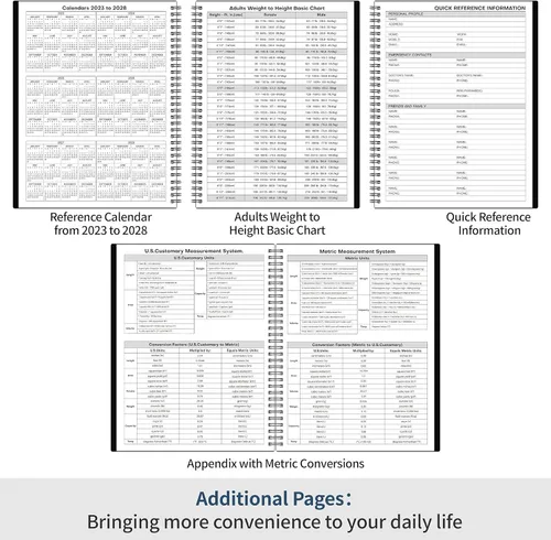 Miniatura 5 de Agenda diaria sin fecha, planificadores de citas en espiral, 208 páginas, 8.8 x 11 pulgadas, agenda diaria con horarios por hora, libro de citas
