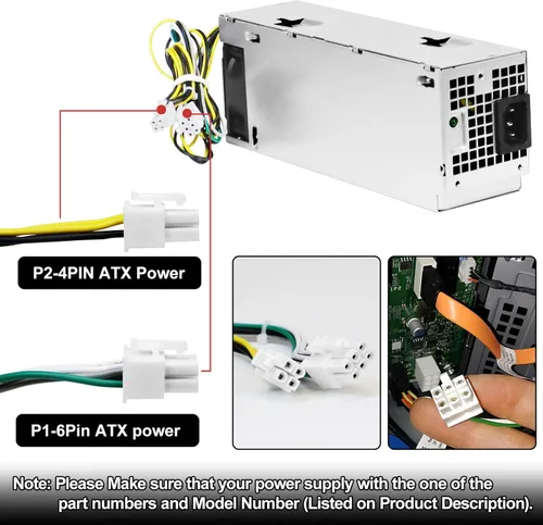 Miniatura 6 de LXun Fuente de alimentación L240ES-00 H240ES-02 B240AM-02 240w PSU compatible con Dell OptiPlex 3050 5050 7050 Mini Tower J61WF DK87P F484X DW3M7