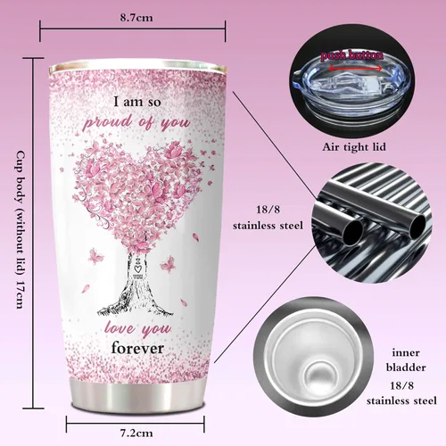 Miniatura 6 de ZANIION Vaso Tumbler de Regalos para Nieta 20oz 1PC, Excelentes Regalos de Cumpleaños Para Nieta de Parte de la Abuela Taza, Mejor Regalo