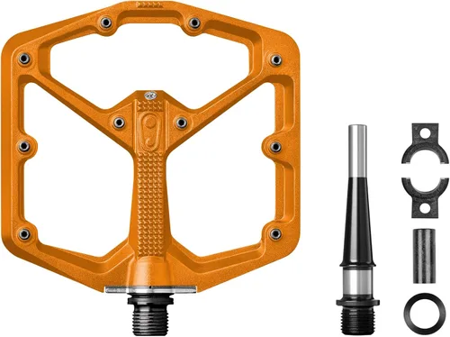 Miniatura 4 de Crankbrothers Stamp Pedales Planos MTB - Pedales de Bicicleta Ligeros, Versátiles y Duraderos de Tamaño Específico Naranja