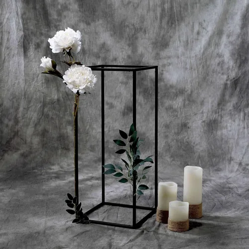 Miniatura 19 de Efavormart - Paquete de 2 soportes de metal para flores de boda de 12 pulgadas, soporte geométrico para centro de mesa Dorado