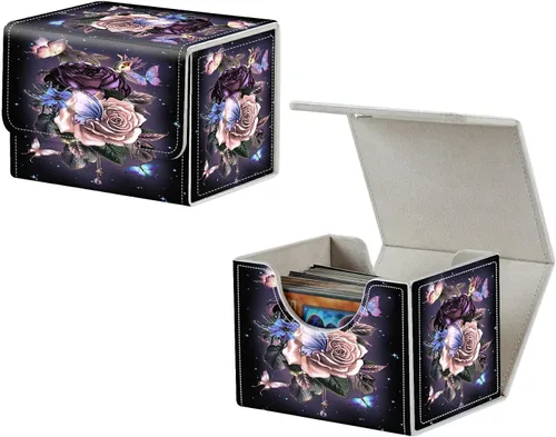 Miniatura 14 de MTG Commander - Caja de cartas intercambiables, más de 100 tarjetas con funda con funda de piel sintética, caja de almacenamiento de tarjetas