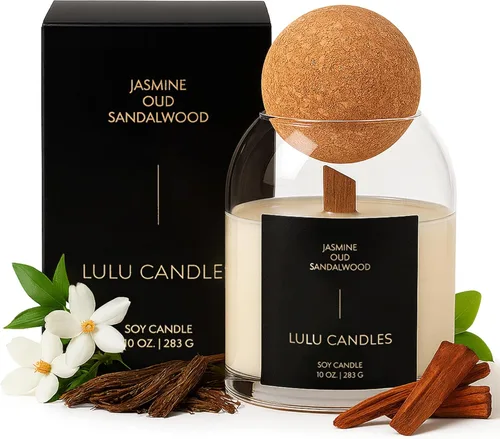 Miniatura 21 de Lulu Candles Sweet Pea, Jasmine & Apple Vela perfumada en tarro de soja de lujo Vertida a mano en los Estados Unidos Altamente perfumada