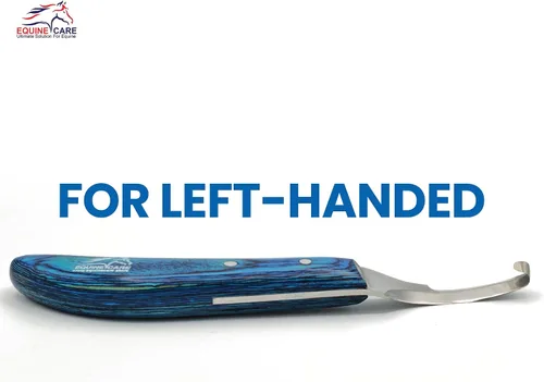 Miniatura 4 de Equine Care Cuchillo de pezuña para zurdos – Hoja de acero inoxidable J2 afilada de doble filo, mango ergonómico de hoja – Recortadora profesional