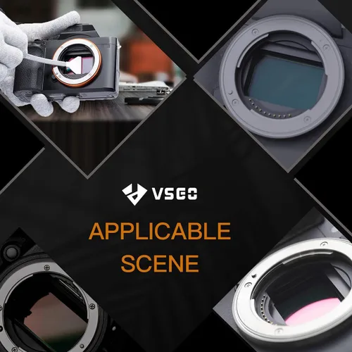 Miniatura 8 de VSGO Kit de limpieza de sensor de cámara de fotograma completo, hisopos de limpieza de sensores, compatible con cámaras digitales DSLR y SLR