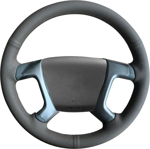 Miniatura 14 de Funda de volante de cuero genuino Loncky para Chevrolet 2008-2013 Silverado 1500 / Silverado 2500 3500/2007-2014 Tahoe/2007-2014 Suburban