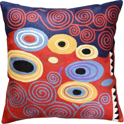 Miniatura 14 de Klimt - Funda de almohada moderna azul para sofá Almohadas contemporáneas azules Cojín de silla moderno abstracto Almohada moderna