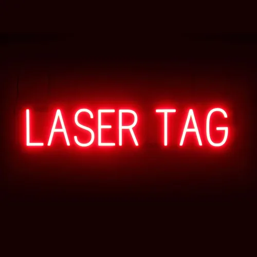 Miniatura 18 de SpellBrite Cartel de ESCAPE ROOM Letrero relacionado con el entretenimiento con aspecto de neón, fuente de luz LED roja 23.6 x 15.0 pulgadas Rojo