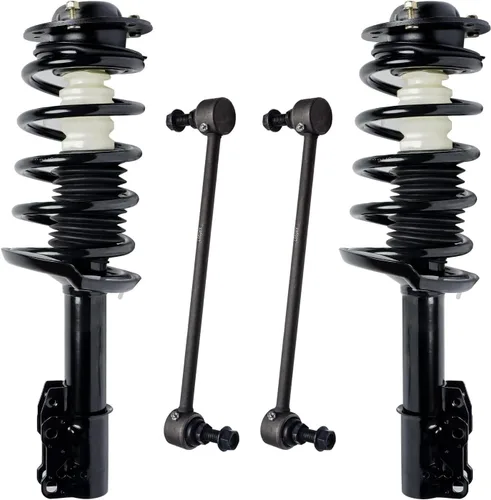 Miniatura 29 de Detroit Axle - Puntales delanteros con resorte helicoidal + enlaces de extremo de barras estabilizadoras de repuesto para Ford Flex Lincoln MKT