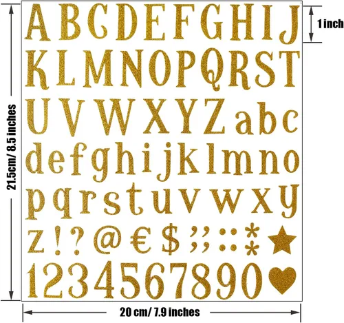 Miniatura 2 de 790 calcomanías de letras del alfabeto con purpurina, 10 hojas, autoadhesivas, manualidades, aula y decoración del hogar