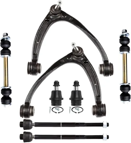 Miniatura 2 de Kit de suspensión de 8 piezas, 2 articulaciones de bola inferior delantera 2 barras de dirección 2 barras de corbata interior 2 extremos de control