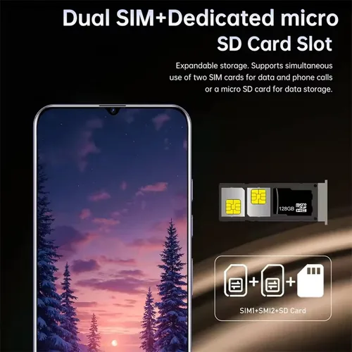 Miniatura 5 de I25+ Ultra Desbloqueado Teléfono celular Android 14, Octa-core Smartphone Teléfono Móvil, Batería de 6800mAh Carga Rápida, Pantalla FHD+ de 6.3