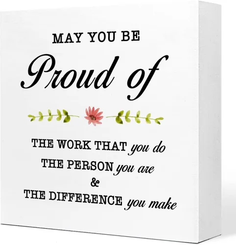 Miniatura 8 de Cartel de caja de madera divertido, letreros sarcásticos de oficina, decoraciones para escritorio de trabajo, decoración de escritorio inspiradora